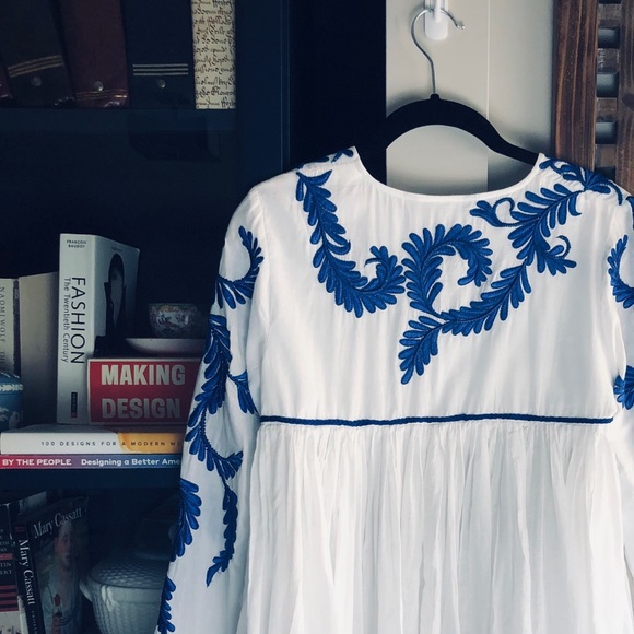 ANTHRO KAS New York embroidered cotton shirred - Picture 4 of 4